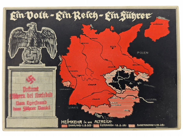 Original WW2 German Postcard - Ein Volk, Ein Reich, Ein Führer (1938)