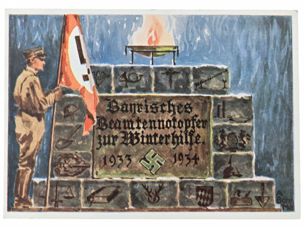 Original WW2 German Postcard - WHW 1933/34 Bayrisches Beamtennotopfer zur Winterhilfe (1934)