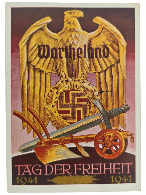 Original WW2 German Postcard - Tag der Freiheit, Wartheland (1941)