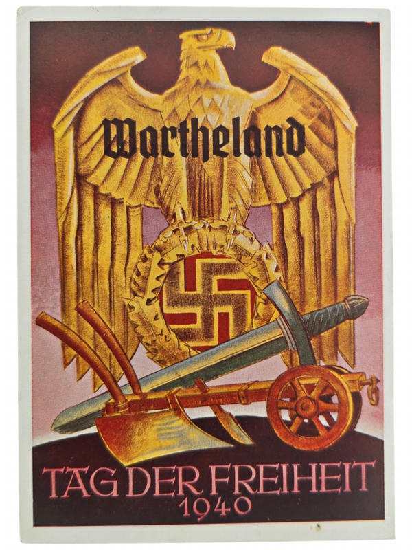 Original WW2 German Postcard - Tag der Freiheit, Wartheland (1940)