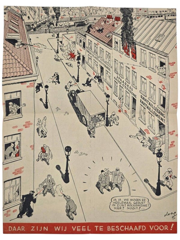 Original WW2 Flemish Collaboration Document - Daar zijn wij veel te beschaafd voor! (1944)