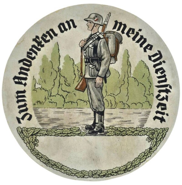 Original WW2 German Document - Zum Andenken an meine Dienstzeit sticker