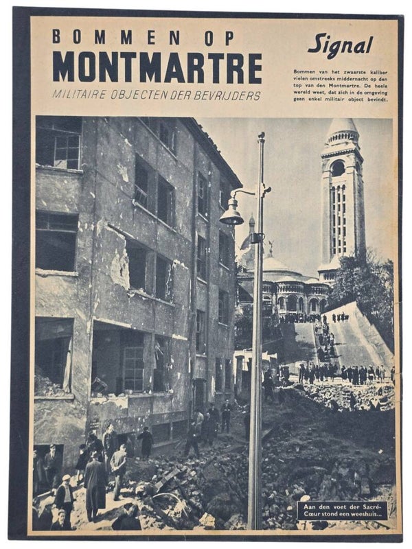 Original WW2 Dutch Magazine - Signal Extra, Bommen op Montmartre (1944)