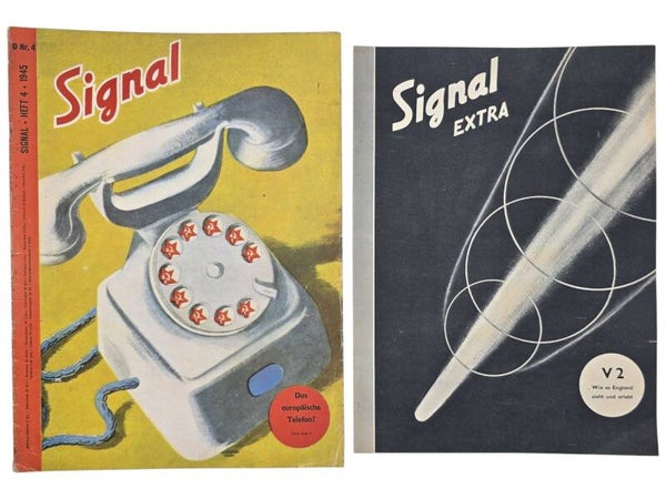 Original WW2 German Magazine - Signal No. 4, German language + add-on (1945)