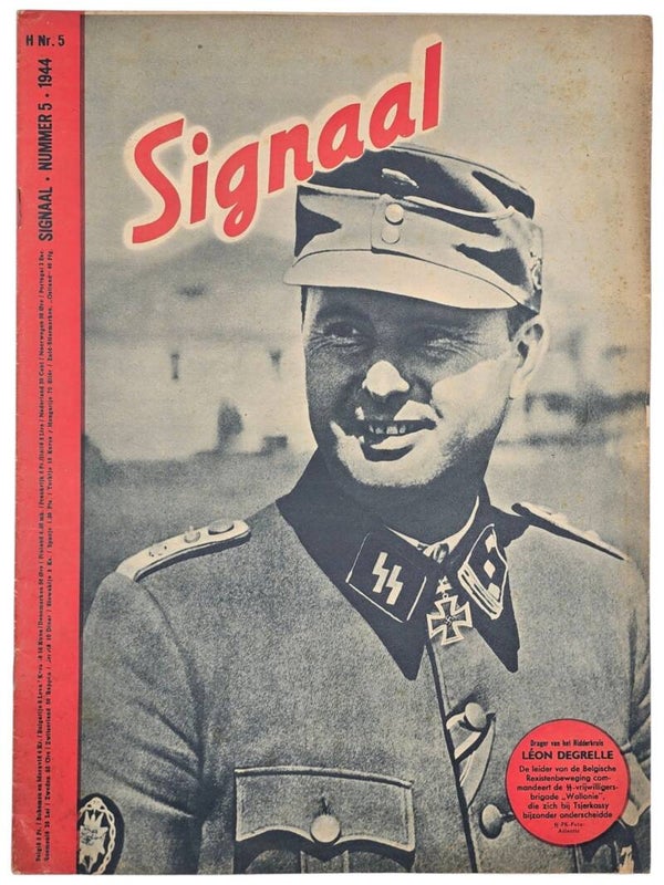 Original WW2 Dutch Magazine - Signal No. 5. Dutch language, Leon Degrelle (1944)