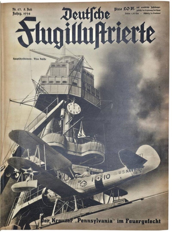 Original WW2 German Aviation Magazine - Deutsche Flugillustrierte Bound year, 27/52 1934 to 1/13 1935 (1934 1935)