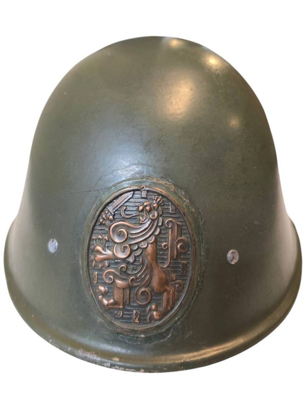 Original WW2 Dutch Helmet - M27 '33CA', with reattached plate (1934)