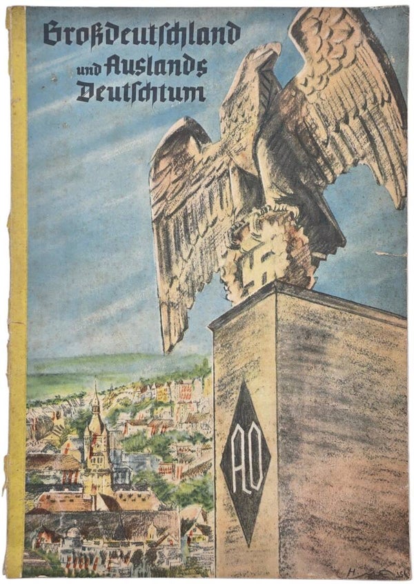 Original WW2 German Brochure - Reichstagung der Auslandsorganisation der NSDAP, Großdeutschland und Auslandsdeutschtum, Stuttgart (1938)