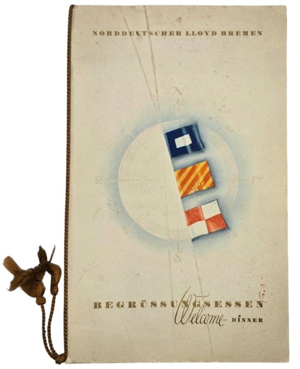 Original WW2 German Document - Norddeutscher Lloyd Bremen, SS Bremen menu card (1939)