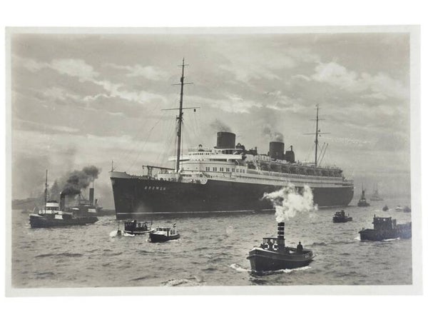 Original German Postcard - Norddeutscher Lloyd Bremen, SS Bremen ship