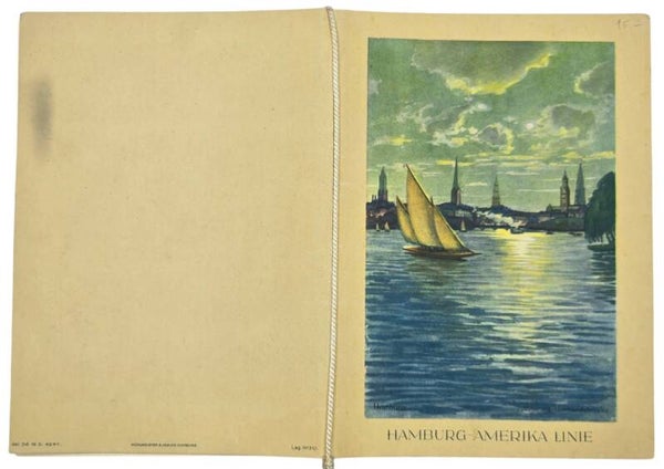 Original WW2 German Document - HAPAG Hamburg-Amerika Linie, SS Deutschland, menu card (1935)
