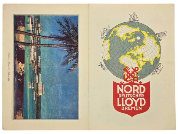 Original WW2 German Document - Norddeutscher Lloyd Bremen, SS Berlin, menu card (1930)