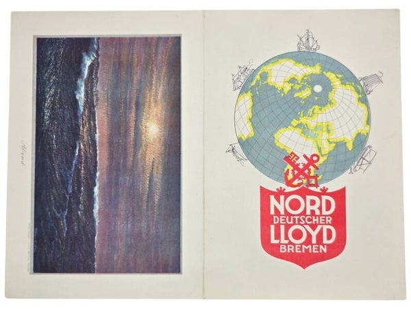 Original German Document - Norddeutscher Lloyd Bremen, SS Berlin, menu card (1930)