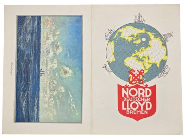 Original German Document - Norddeutscher Lloyd Bremen, SS Berlin, menu card (1930)