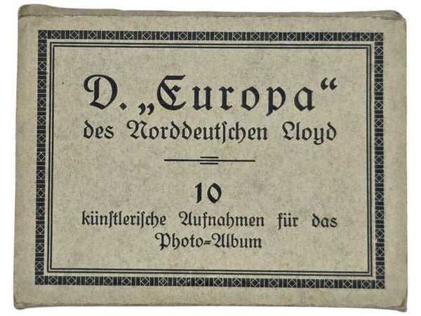 Original German Document - Norddeutscher Lloyd Bremen, SS Europa, picture folder