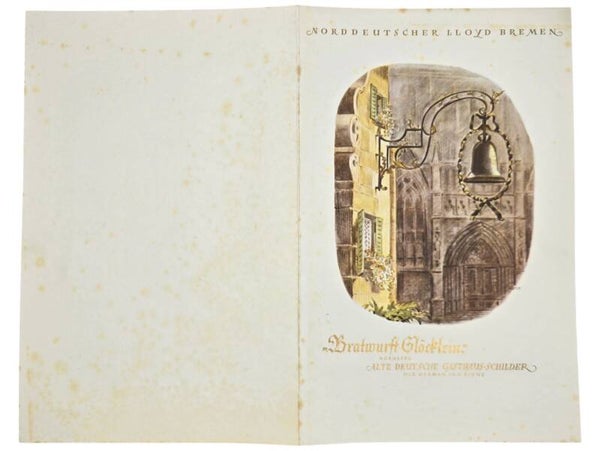 Original WW2 German Document - Norddeutscher Lloyd Bremen, SS Europa, menu card, Nürnberg (1939)