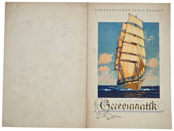 Original WW2 German Document - Norddeutscher Lloyd Bremen, SS Europa, menu card, Seeromantik (1936)