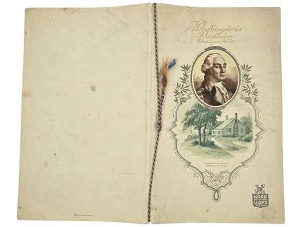 Original German Document - Norddeutscher Lloyd Bremen, SS Europa, menu card, Washington (1931)