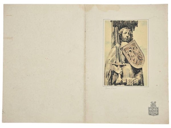 Original WW2 German Document - Norddeutscher Lloyd Bremen, SS Columbus, menu card (1934)