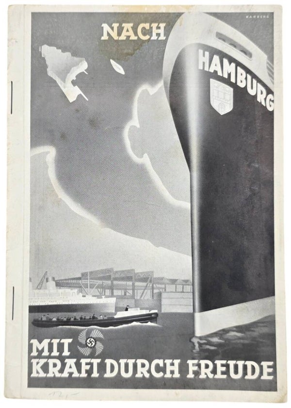Original WW2 German KDF Document - Nach Hamburg Mit Kraft Durch Freude, MS Monte Sarmiento (1937)