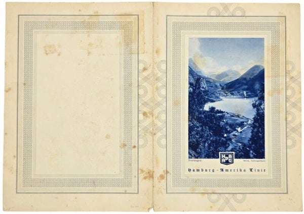 Original WW2 German KDF Document - NS Gemeinschaft Kraft Durch Freude, HAPAG SS Oceana, menu card, Norwegen (1938)