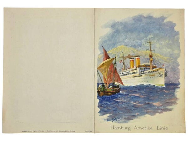 Original WW2 German KDF Document - NS Gemeinschaft Kraft Durch Freude, HAPAG SS Oceana, menu card (1938)