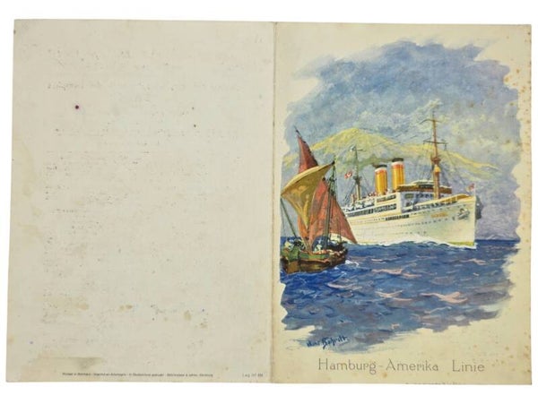 Original WW2 German KDF Document - NS Gemeinschaft Kraft Durch Freude, HAPAG SS Oceana (1937)