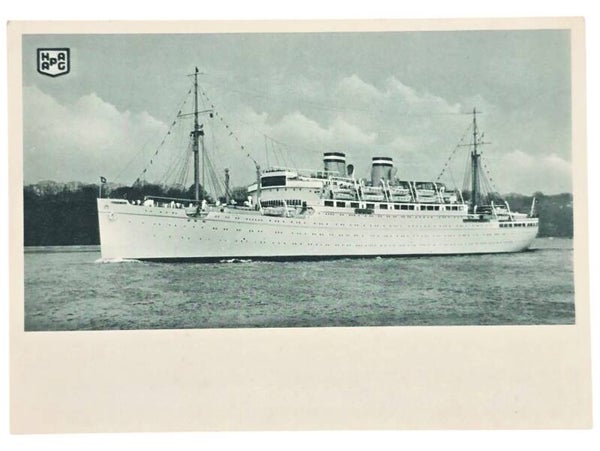 Original WW2 German Postcard - HAPAG Hamburg-Amerika Linie, MS Milwaukee ship (1936)