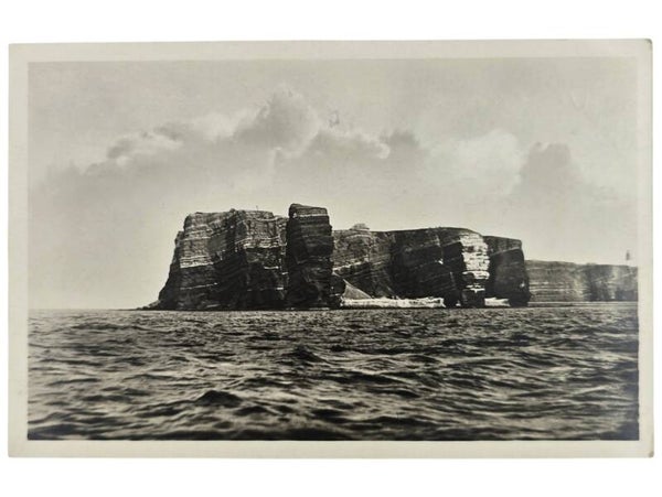 Original WW2 German KDF Postcard - NS Gemeinschaft Kraft durch Freude HAPAG, SS Monte Olivia, Helgoland Nordspitze (1934)