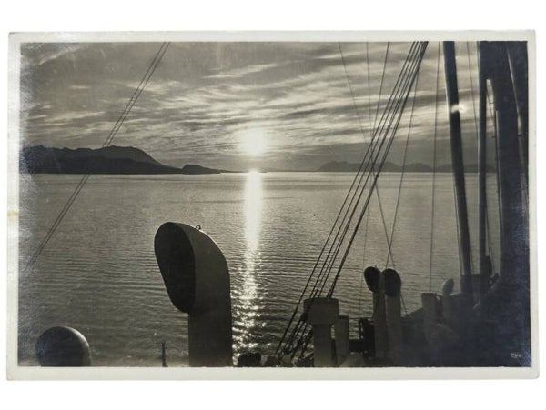 Original WW2 German KDF Postcard - NS Gemeinschaft Kraft durch Freude HSDG, SS Monte Olivia, Norway (1935)