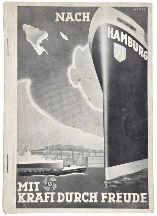 Original WW2 German KDF Document - NS Gemeinschaft Kraft Durch Freude, HAPAG, MS St. Louis, Nach Hamburg mit KDF (1938)