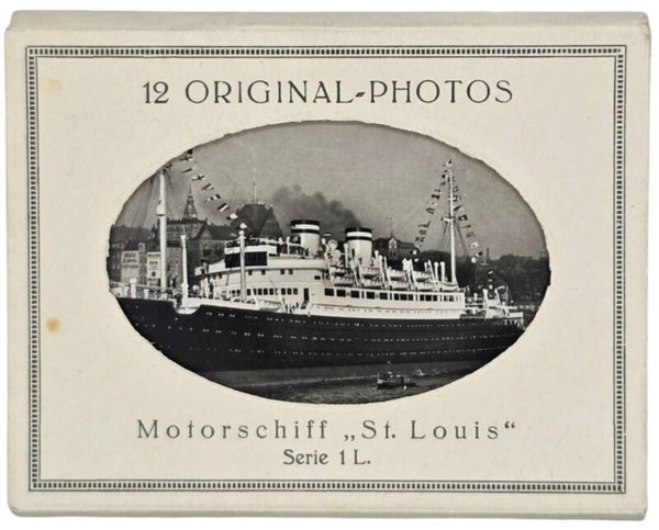 Original WW2 German Document - HAPAG Hamburg Amerika Linie, MS St. Louis, 12 photo series (1935)