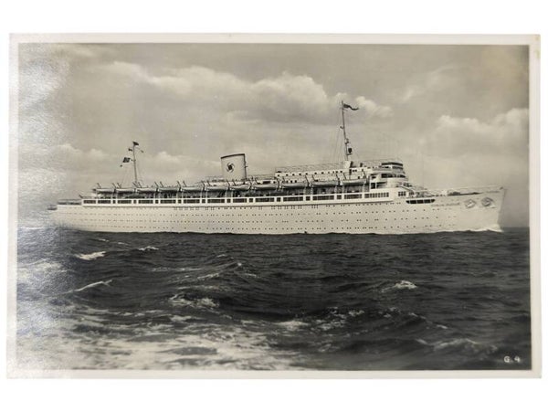 Original WW2 German KDF Postcard - NS Gemeinschaft Kraft durch Freude, HSDG, MS Wilhelm Gustloff ship (1938)