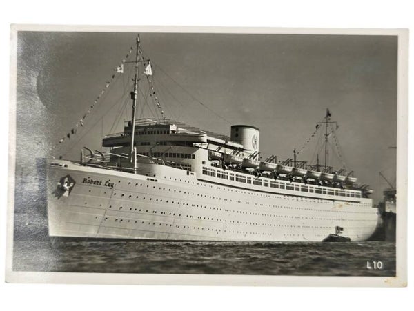 Original WW2 German KDF Postcard - NS Gemeinschaft Kraft durch Freude, HAPAG, MS Robert Ley ship (1939)
