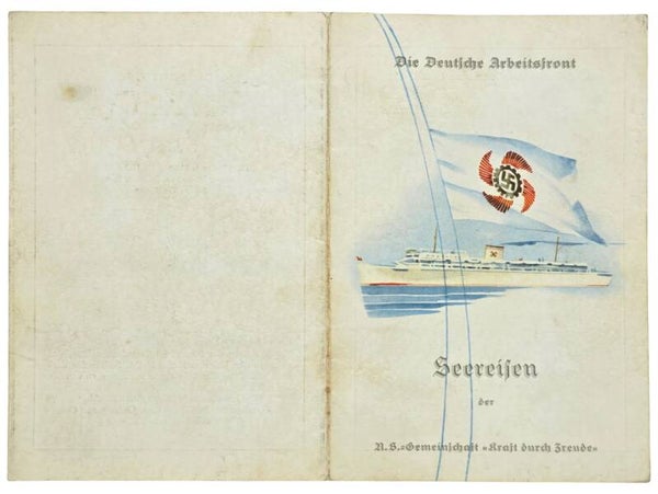 Original WW2 German KDF Document - NS Gemeinschaft Kraft durch Freude, Norddeutscher Lloyd Bremen, SS Sierra Cordoba, menu card (1938)