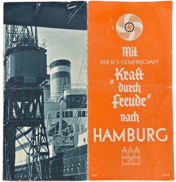 Original WW2 German KDF Document - Mit der NS-Gemeinschaft Kraft durch Freude nach Hamburg, advertisement folder