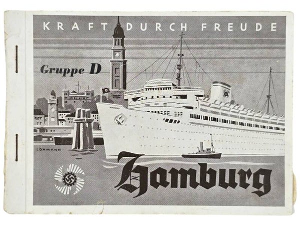 Original WW2 German KDF Document - NS Gemeinschaft Kraft durch Freude, HAPAG SS Cobra, Gruppe D Hamburg (1939)