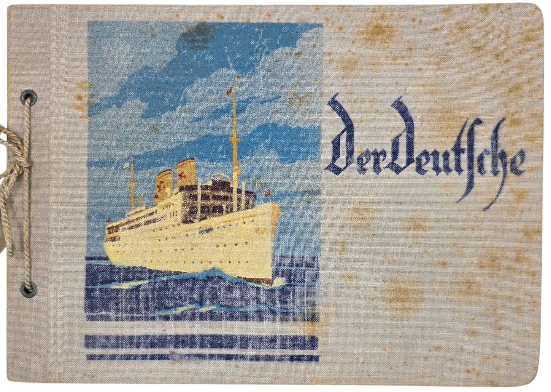 Original WW2 German KDF Photo Album - NS Gemeinschaft Kraft durch Freude, Norddeutscher Lloyd Bremen, Sierra Morena, der Deutsche Italy cruise album
