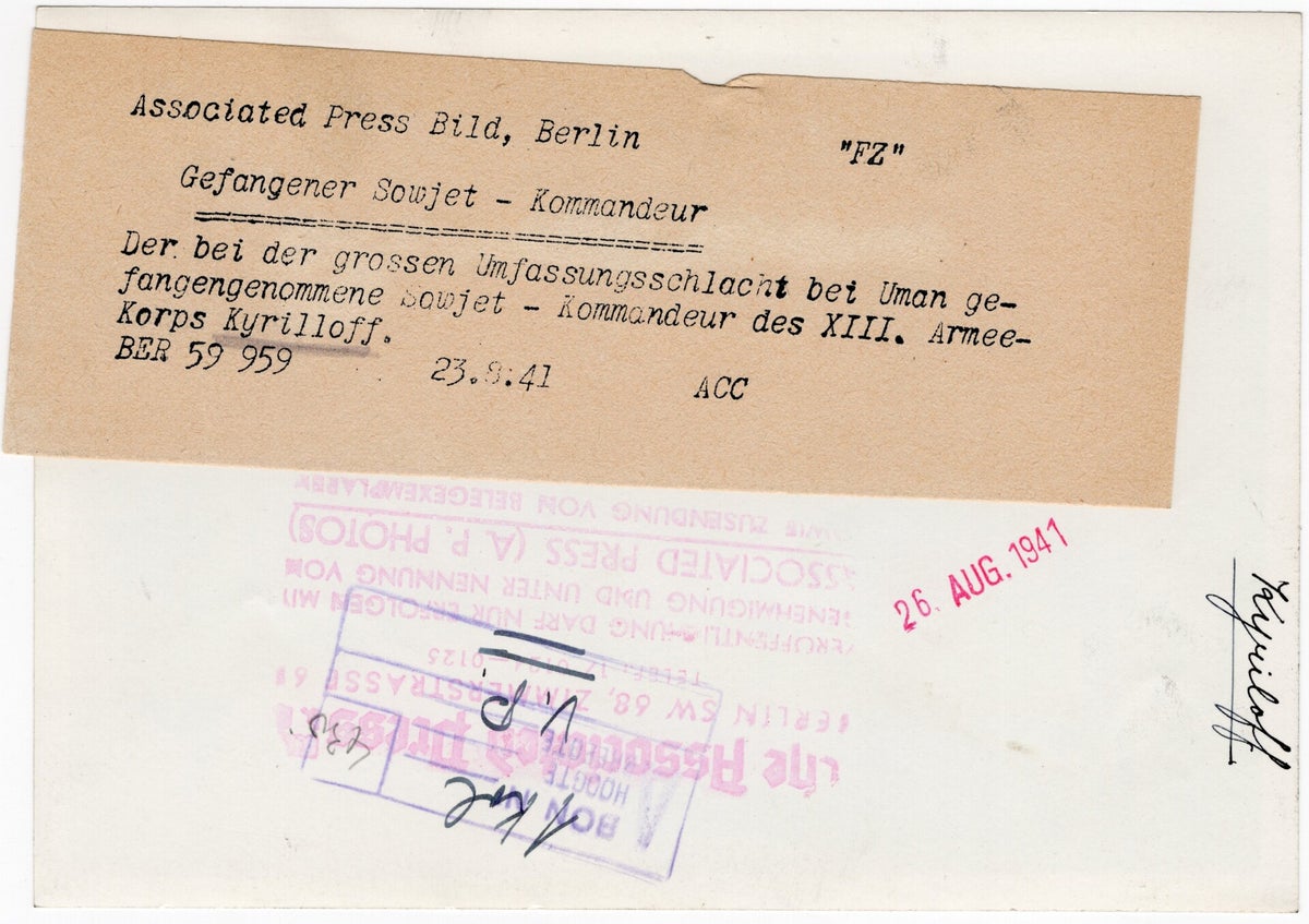 Original WW2 German Press Photo - Captured Soviet POW Kommandeur XIII ...