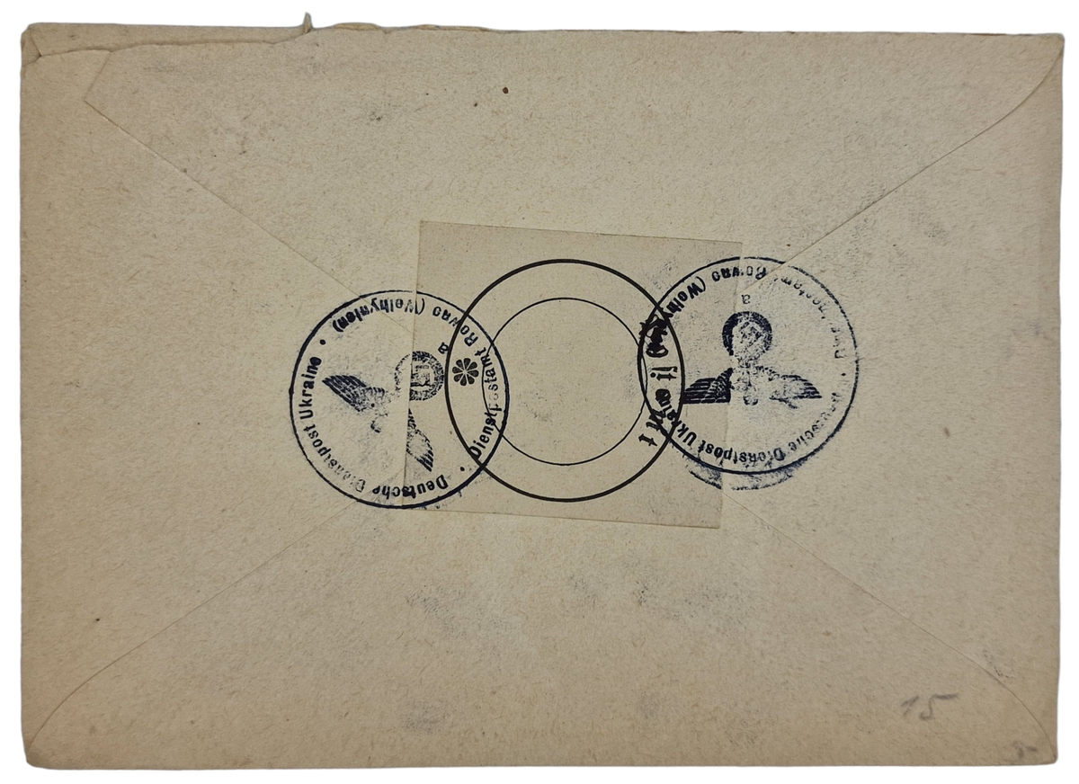 Original WW2 German Document - Envelope Deutsche Dienstpost Ukraine ...