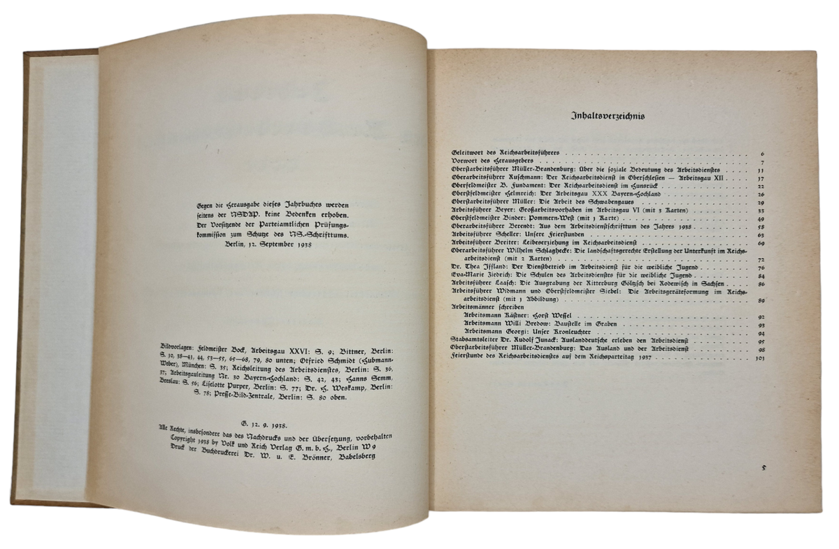Original WW2 German RAD Book - Jahrbuch des Reichsarbeitsdienstes ...