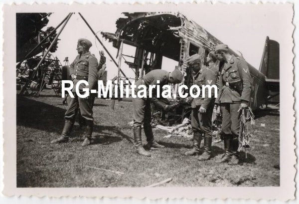 Original WW2 German Photo - Crashed Junkers JU 52 in Holland, May (1940)