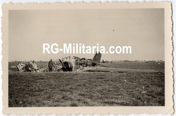 Original WW2 German Photo - Crashed Junkers JU 52 in Holland, May (1940)