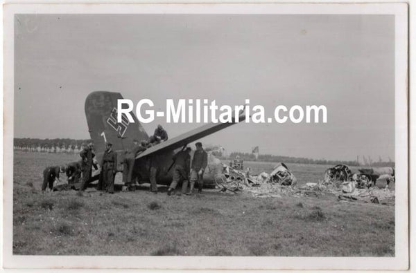 Original WW2 German Photo - Crashed Junkers JU 52 in Holland, May (1940)
