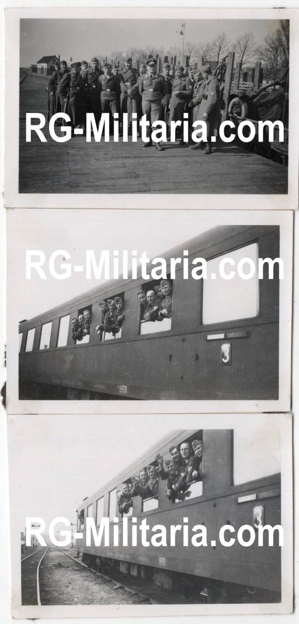 Original WW2 German Photo - German Luftwaffe soldiers on the train to Harderwijk, Holland