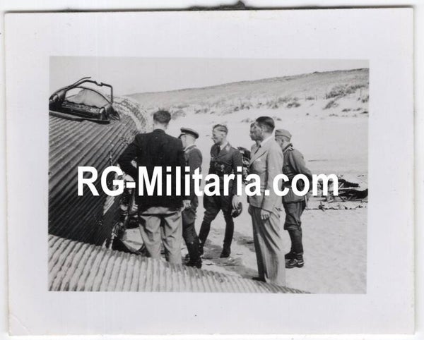 Original WW2 German Photo - Crashed Junkers JU 52 on a beach near Valkenburg, Holland, May (1940)