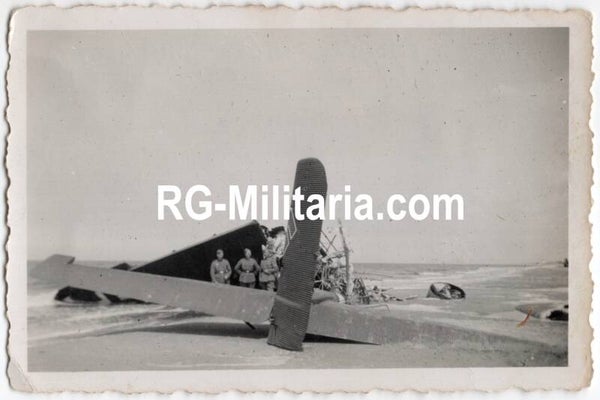 Original WW2 German Photo - Crashed Junkers JU 52 on a beach near Valkenburg, Holland, May (1940)