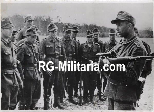 Original WW2 German Press Photo - German sniper Scharfschütze school (1944)