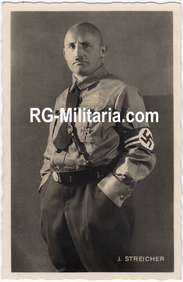 Original WW2 German Postcard - Der Stürmer editor Julius Streicher (1938)