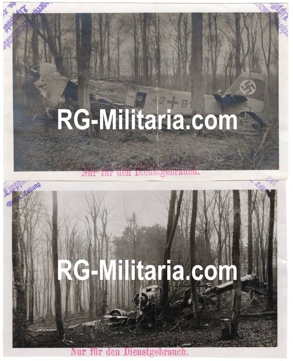 Original WW2 German Photo - Luftwaffe Junkers JU52 42+B1 crash Lippstadt (1938)